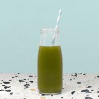 Green Juice · Kale, celery, cucumber, green apple, lemon.