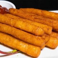 Yucca Fries · Deep fried Yucca (also known as Cassava) in fries form. Served with ketchup