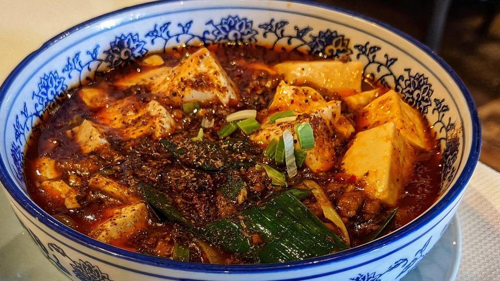Mapo Tofu With Minced Pork · Hot and spicy.