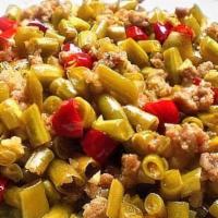 Diced Pickle With Minced Pork · Hot and spicy.