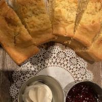 Cornbread & Biscuits · cornbread, biscuits, maple butter, homemade jam.
