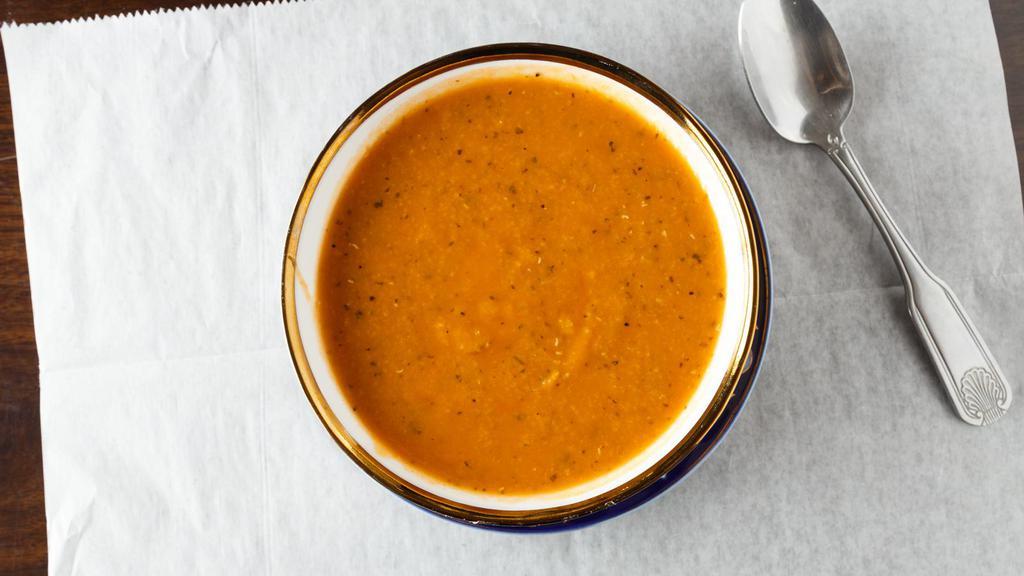 Red Lentil Soup · Savory legume soup.