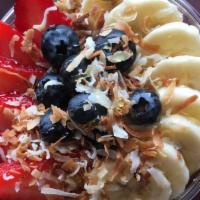 Regular Acai Bowl · Acai Base made with Acai, soy milk, blueberries, strawberries and bananas. Topped with fresh...