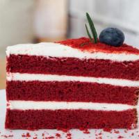 Red Velvet Cake · A creamy layered red velvet cake made with real cream cheese.