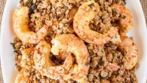 Cereal Shrimp · Seared shrimp (6pc), buttery sweet&salty cereal mix, curry leaves. We love mixing this dish ...