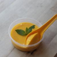 Mango Pudding (芒果布甸) · Fresh mango and coconut milk made into a silky, light pudding.