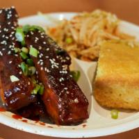Ribs Box · 6 Korean BBQ or 6 Southern Fried Ribs, Choice of 2 Sides (some are additional money)