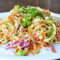 Korean Slaw (Pint) · Cabbage, carrots, scallions dressed with Sesame Vinaigrette. (No Gluten) (Contains Anchovies)
