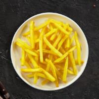 Fries · Idaho potatoes fried until golden crisp - garnished with sea salt. Served with ketchup.