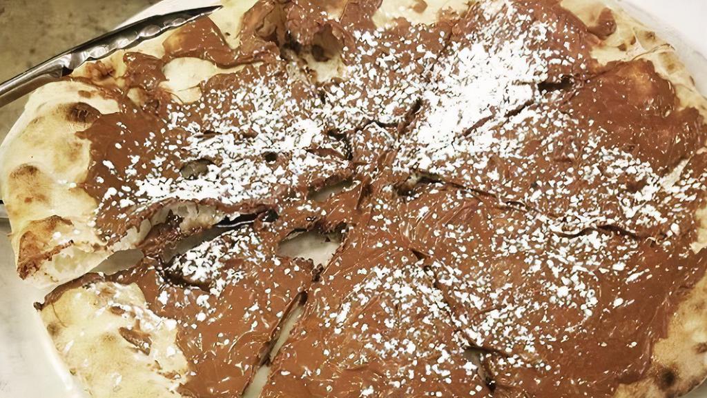 Nutella Pie · Nutella, Powdered Sugar.