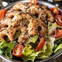Cajun Shrimp Salad · Choose your dressing: Italian, ranch, olive oil or balsamic vinegar. Romaine, red pepper, gr...
