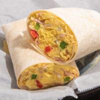 Western Wrap · Scrambled eggs, ham, onions and peppers.