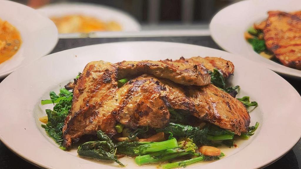 Grilled Chicken Over Broccoli Rabe · 