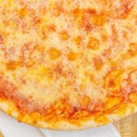 Cheese Pizza · Large topped 100% whole milk real mozzarella, mild Cheddar, and Parmesan cheese.