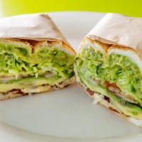 Aguacate Torta · Lots of Avocado & Salsa Roja.