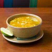 Tortilla Soup · chicken, avocado, crunchy tortillas, crema fresca, queso fresco