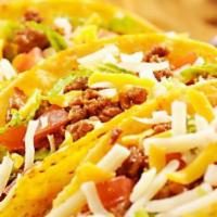 Chili Hard Shell Taco · Ground beef.