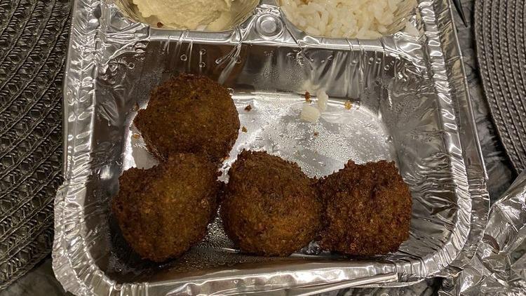 Falafel (5)  · Chickpeas blended with special herbs and seasonings.