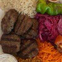 Köfte Kebab · Ground beef and lamb mix blended with onion and garlic seasoned with specially seasoning.