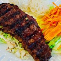 New York Steak · Choose your rice & salad.