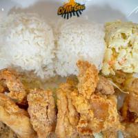 Garlic Chicken · Choose your rice & salad