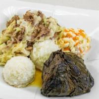 Lau Lau Kailua Pork · Choose your rice & salad