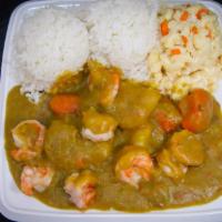 Shrimp Curry · Choose your rice & salad