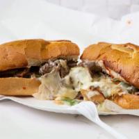 Philly Cheesesteak Sandwich · Most popular: philly cheese steak straight from philly !
12 inch hero with mayo ketchup gree...