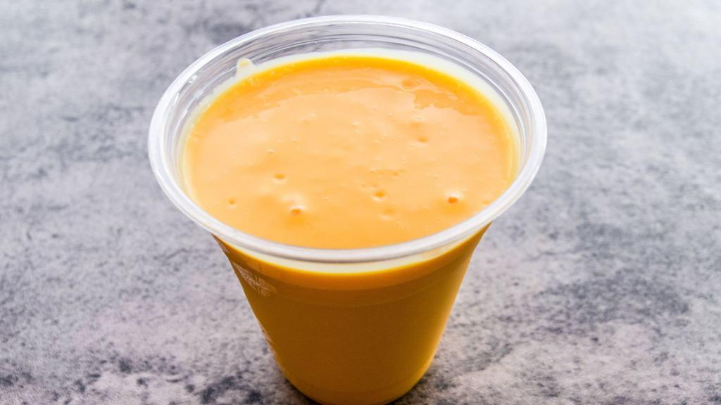 Mango Lassi · A popular yogurt-based drink that originated in the Indian Subcontinent. Lassi is a blend of yogurt, water, spices, and Mango Purée.