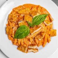 Penne With Vodka Sauce · With grilled chicken.
