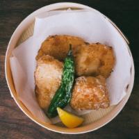 Fried Chilean Sea Bass  · with Ginger Tartare Sauce