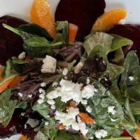 Beet Salad · Roasted beet, oranges, queso fresco and touch of salad