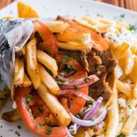 Gyro Sandwich · Vertically Rotisseried Lamb and Beef.