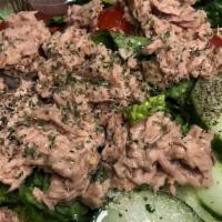 Tuna Salad · House Salad Topped with generous scoop of Tuna (Balsamic Vinaigrette dressing) on the side