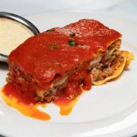 Lasagna · Freshly baked with perfection.