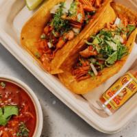 Can'T Believe It'S Birria Tacos · Slow cooked jack fruit, onion and cilantro