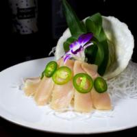 Yuzu Yellowtail Special · Yellowtail sashimi matched with thin slices of avocado and jalapeno, served with yuzu citrus...