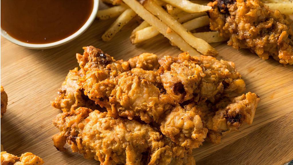 Chicken Tenders - · Made to order freshly breaded and fried jumbo chicken tenders served with  choice of dust and dipping sauce.