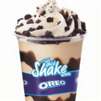 Cookies & Cream Shake · Vanilla Ice Cream, Crushed Oreos & Chocolate Syrup.