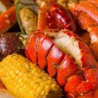 Seafood Party Tray A · Combo including 1 pcs 6oz lobster tail, 1/2 LB snow crab legs, and 1 LB Shrimp (Head-off) w/...