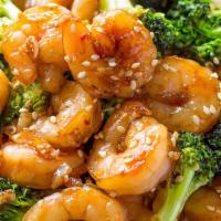 Shrimp & Broccoli Over Rice (Jumbo Shrimp) · 