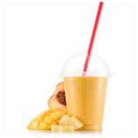Passion Paradise Smoothie · Sweet and smooth blend of mango, strawberries, banana and apple juice.