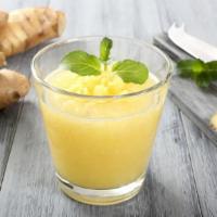 Hangover Juice · Restorative juice blend of red apple, lemon, ginger, beet and carrot.