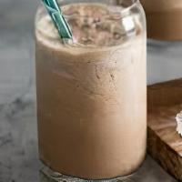 Iced Mocha Smoothie · Cold brew coffee, almond milk, coconut butter, cocoa powder, banana, vanilla extract, agave ...