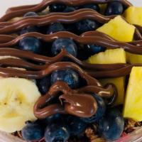 Cocoa Pine · Acai, yogurt, banana, strawberry, topped with banana, blueberry, chocolate granola, pineappl...