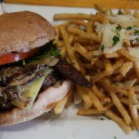 Veggy Burger · Veggie Burger and side salad