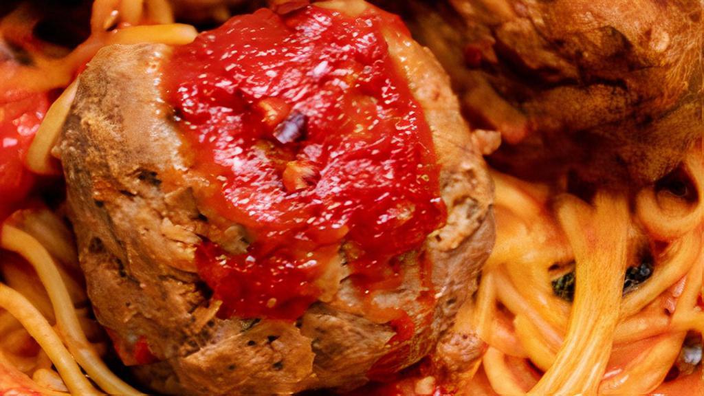 Spaghetti E Polpette · Our meatballs & spaghettini, pomodoro sauce