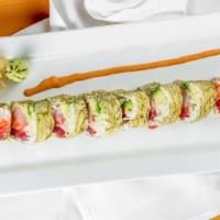 Tuna Avocado Roll · This item contains raw fish, consume raw or undercooked meats, fish, shellfish or fresh shel...