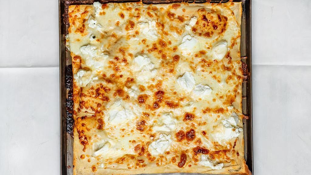 Light And Sweet Pie · White pizza, ricotta, mozzarella, honey drizzle.