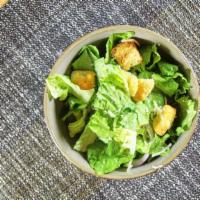 Caesar Salad · Romaine lettuce, shredded Asiago cheese and croutons.